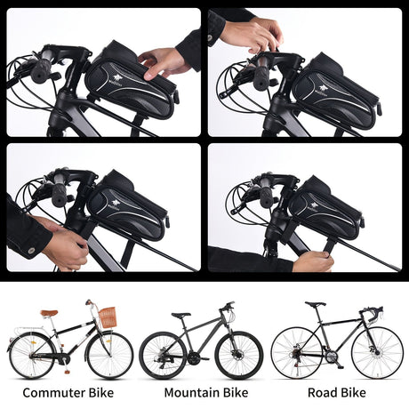 Bicycle Phone Bag for 7-Inch Devices, Durable Bike Accessory