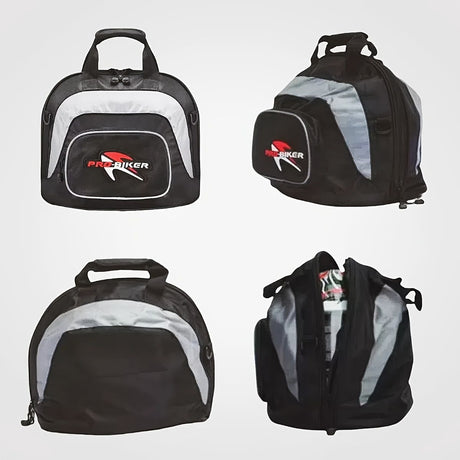 Black White motorcycle shoulder bag, Pro Biker bag, biking accessory, high-quality bag, durable bag, biker essentials, Australia biker gear, motorcycle storage bag