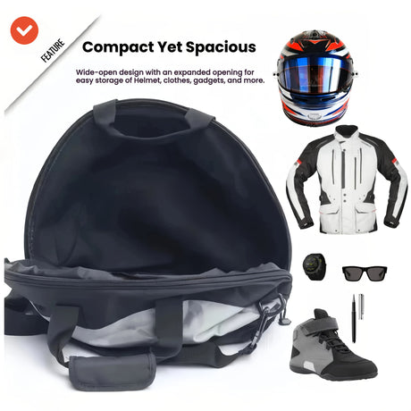 Black White motorcycle shoulder bag, Pro Biker bag, biking accessory, high-quality bag, durable bag, biker essentials, Australia biker gear, motorcycle storage bag