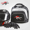 Black White motorcycle shoulder bag, Pro Biker bag, biking accessory, high-quality bag, durable bag, biker essentials, Australia biker gear, motorcycle storage bag
