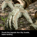 Men'S Full-Finger Gloves Tactical Gloves Touchscreen Gloves MTB Gloves Hiking - Brown - Size L