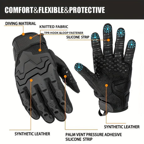 Men'S Full-Finger Gloves Tactical Gloves Touchscreen Gloves MTB Gloves Hiking - Camouflage - Size XL