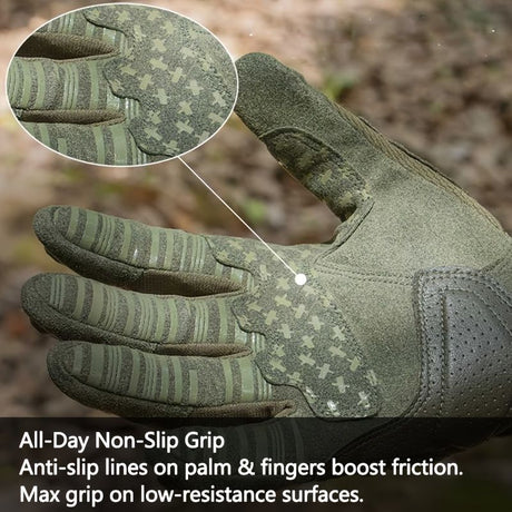 Men'S Full-Finger Gloves Tactical Gloves Touchscreen Gloves MTB Gloves Hiking - Camouflage - Size XL