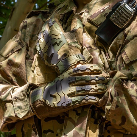Men'S Full-Finger Gloves Tactical Gloves Touchscreen Gloves MTB Gloves Hiking - Camouflage - Size XL