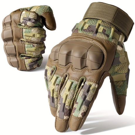 Cycling Gloves All-Round Protection Gloves Durable Cycling Gloves Ergonomic - Brown - Size L