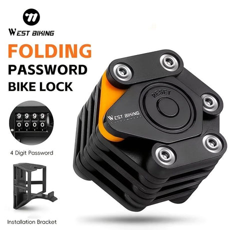 West Biking, folding bike lock, bike security, combination lock, cycling accessories, Australian cyclists, portable lock, bike lock Australia