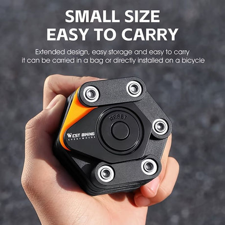 West Biking, folding bike lock, bike security, combination lock, cycling accessories, Australian cyclists, portable lock, bike lock Australia