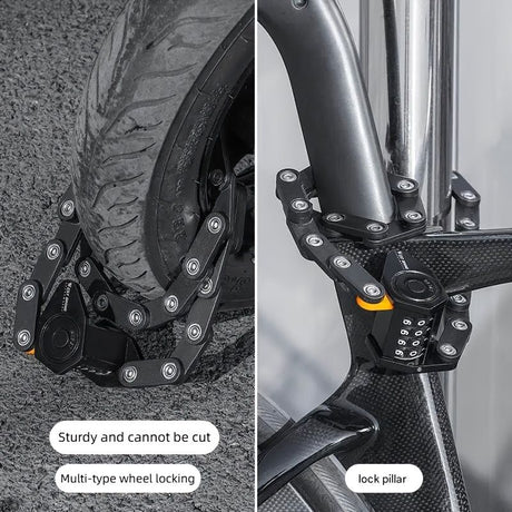 West Biking, folding bike lock, bike security, combination lock, cycling accessories, Australian cyclists, portable lock, bike lock Australia