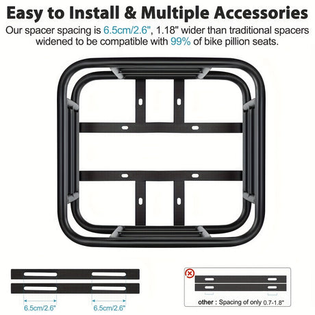 Black bike rear rack, universal bike rack, bicycle cargo rack, bike storage, cycling accessories, Australia bike rack, rear rack for bike, durable bike rack