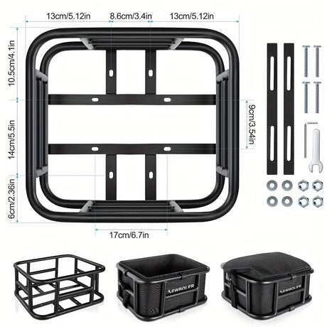 Black bike rear rack, universal bike rack, bicycle cargo rack, bike storage, cycling accessories, Australia bike rack, rear rack for bike, durable bike rack