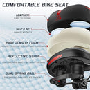 BUCKLOS saddle, wide cycling saddle, high-quality bike saddle, breathable bike saddle, black and red saddle, comfortable bike seat, durable bicycle saddle