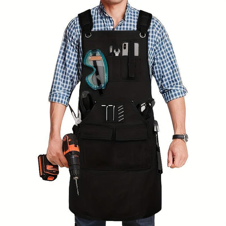 Waterproof Apron Utility Apron Work Apron Industrial Apron Tool Storage Apron - Camel - Size regular