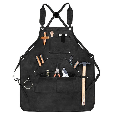 Waterproof Apron Utility Apron Work Apron Industrial Apron Tool Storage Apron - Camel - Size regular