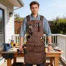 Waterproof Apron Utility Apron Work Apron Industrial Apron Tool Storage Apron - Mocha - Size regular