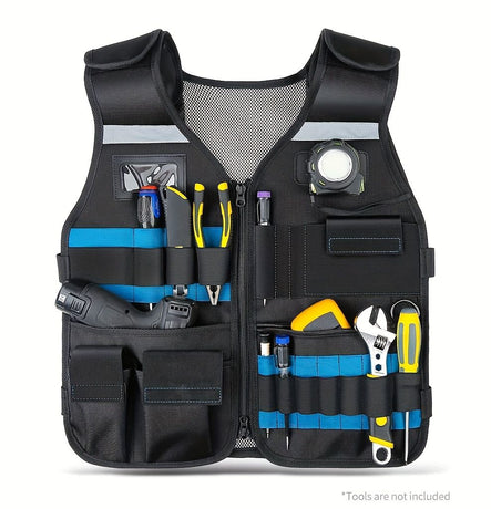 tool vest, multi pocket vest, industrial tool vest, work safety vest, tool storage vest, breathable work vest, australia tool vest, construction tool vest