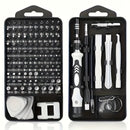 Black precision screwdriver set, drill bit set, DIY tools, professional tools, high-quality tools, electronics repair kit, compact tool set, durable screwdriver bits