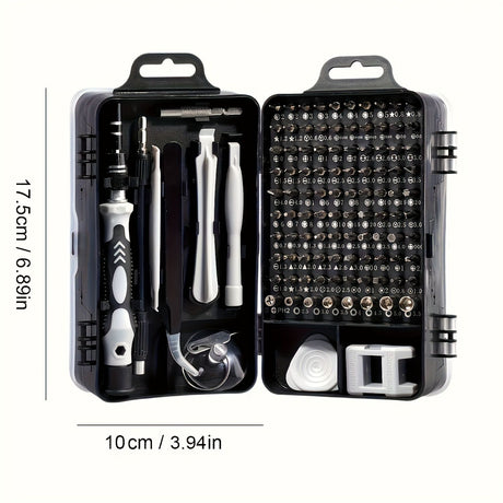 Black precision screwdriver set, drill bit set, DIY tools, professional tools, high-quality tools, electronics repair kit, compact tool set, durable screwdriver bits