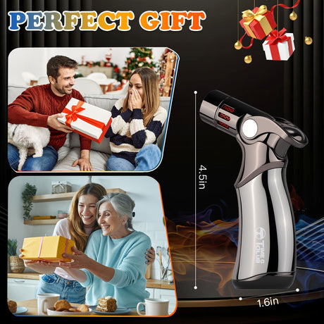 butane torch lighter, refillable torch lighter, air-permeable mesh lighter, mirror finish lighter, professional soldering lighter, candle lighting torch, Australian market lighter, butane fuel lighter