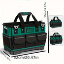 Tool Storage Bag Oxford Cloth Tool Bag Multifunctional Tool Organizer Durable - black - green - Size regular