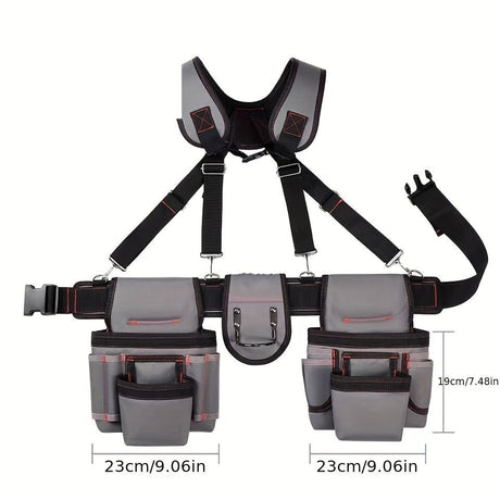 Tool Chest Suspenders Tool Storage Tool Organization Heavy Duty Suspenders - Gray - Size regular