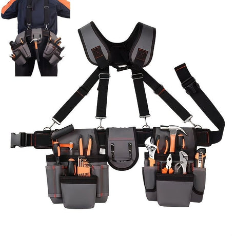 Tool Chest Suspenders Tool Storage Tool Organization Heavy Duty Suspenders - Gray - Size regular