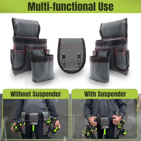 Tool Chest Suspenders Tool Storage Tool Organization Heavy Duty Suspenders - Gray - Size regular