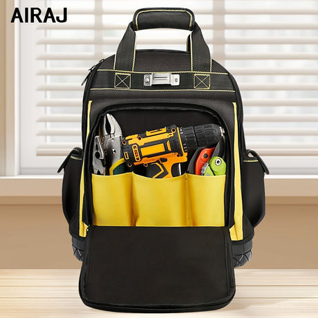 Tool Backpack Durable Tool Bag Organised Tool Storage Professional Tool - Black - Size regular