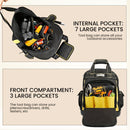 Tool Backpack Durable Tool Bag Organised Tool Storage Professional Tool - Black - Size regular