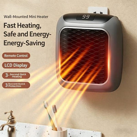 Wall-Mounted Heater Mini Electric Heater Office Heater Home Heater Fast Heating - Green - Size Australian standard
