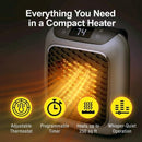 Wall-Mounted Heater Mini Electric Heater Office Heater Home Heater Fast Heating - Gray - Size Australian standard