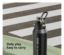 Black insulated water bottle, sports bottle 1000ml, 316 stainless steel bottle, one-click water bottle, gym water bottle Australia, BPA-free bottle, vacuum insulated, leak-proof water bottle
