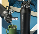 Black insulated water bottle, sports bottle 1000ml, 316 stainless steel bottle, one-click water bottle, gym water bottle Australia, BPA-free bottle, vacuum insulated, leak-proof water bottle