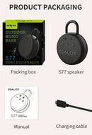 outdoor bluetooth speaker, portable speaker with subwoofer, IPX7 waterproof speaker, wireless dual speaker pairing, beach speaker, camping speaker, party speaker, Australian outdoor audio - Black - Size IPX7-rated waterproofing