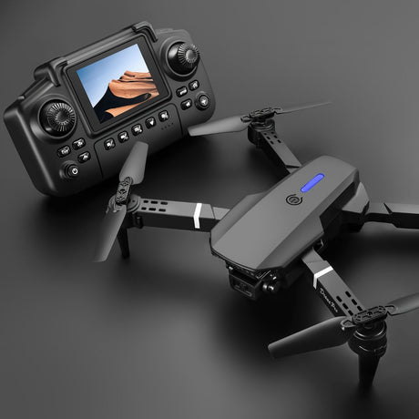 S2 MAX drone, dual-camera drone, upgraded remote control, ESC camera, long-lasting battery, 360° intelligent infrared flight, flying toy, drone gift, beginner drone, FPV drone - Black - Size Two batteries
