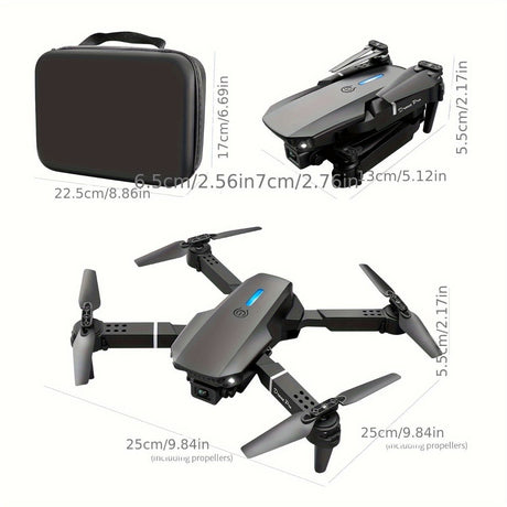 S2 MAX drone, dual-camera drone, upgraded remote control, ESC camera, long-lasting battery, 360° intelligent infrared flight, flying toy, drone gift, beginner drone, FPV drone - Gray - Size Three batteries