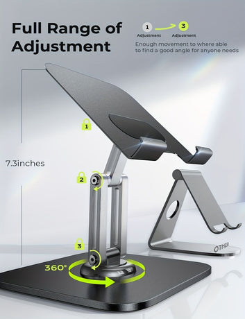 Black Silver laptop stand, 360 degree rotatable, ergonomic laptop stand, laptop accessories, adjustable laptop stand, laptop riser, workspace ergonomics, Australian market