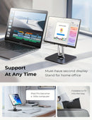 Black Silver laptop stand, 360 degree rotatable, ergonomic laptop stand, laptop accessories, adjustable laptop stand, laptop riser, workspace ergonomics, Australian market