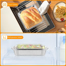 40 Pack 8x8 Inch (Approx. 20.3 x 20.3 cm) Aluminum Pans with Clear Plastic Lids - Square Baking Cake Pans - Foil Pans with Lids - Disposable Food Containers Ideal for Cooking, Heating, Storing, and Food Preparation