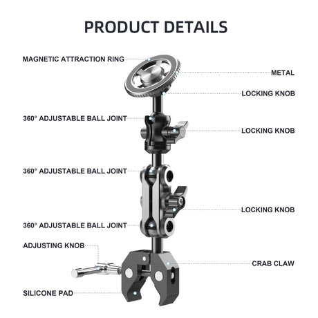 Black Silver magnetic car phone mount, car phone holder, phone mount for car, magnetic phone mount, Australian car accessories, hands-free driving, GPS phone mount, car dashboard mount