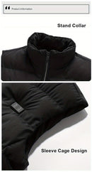 Men'S Heated Vest Electric Heating Gilet Winter Vest Smart Temperature Control - Black - Size 5XL