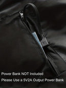 Men'S Heated Vest Electric Heating Gilet Winter Vest Smart Temperature Control - Black - Size XL