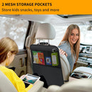Kicking Mat with Organizer - 2 Pack Rear Seat Protector Seat Cover for your car, SUV, minivan or truck seat - Vehicle Rear Seat Child Safety Accessory - GM Interior Protector
