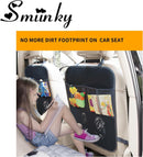 Kicking Mat with Organizer - 2 Pack Rear Seat Protector Seat Cover for your car, SUV, minivan or truck seat - Vehicle Rear Seat Child Safety Accessory - GM Interior Protector