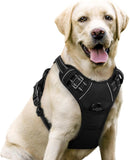 Harness for Dogs, Anti-Strain, Pet Harness, Adjustable, Outdoor Pet Vest 3M Reflective Strip, Oxford Cloth Material, Dog Vest, Easy to Control, Suitable for Small, Medium, Large Dogs, Large