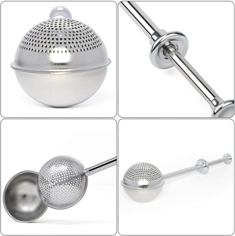 Flour Duster, One-Hand Operation, 304 Stainless Steel Powder Sugar Bowl Dusting Duster, Dusting Flour Sieve