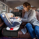 Child Car Seat Protector, Durable 600D Fabric Waterproof Car Seat Cover with Thick Padded Non-Slip Backing, No Imprint (Black 1 Piece)