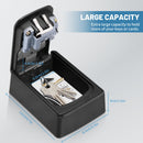 Wall-mounted Key Lock Box, Outdoor 4-Digit Weatherproof Lock Box, Large Capacity Lock Box for 5 Keys, Key Safe Storage Box, Indoor & Outdoor Garage Resettable Combination Lock Box