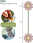 Women's Crochet Daisies Car Accessories Cute Rearview Mirror Pendants Handmade Daisy Flower Gifts Crochet Lovers Car Decoration Car Interior Aesthetics (Pink)