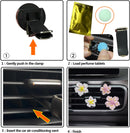 Cute Car Air Freshener Vent Clamp 6 Pcs, Flower Vent Clamp Pink Auto Accessories Interior Aesthetics Ladies Car Air Conditioner Vent Decoration