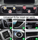 Cute Car Air Freshener Vent Clamp 6 Pcs, Flower Vent Clamp Pink Auto Accessories Interior Aesthetics Ladies Car Air Conditioner Vent Decoration
